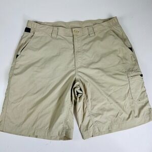 Columbia‎ PFG Omni-Shade Men's Ripstop Shorts Size 38 Beige